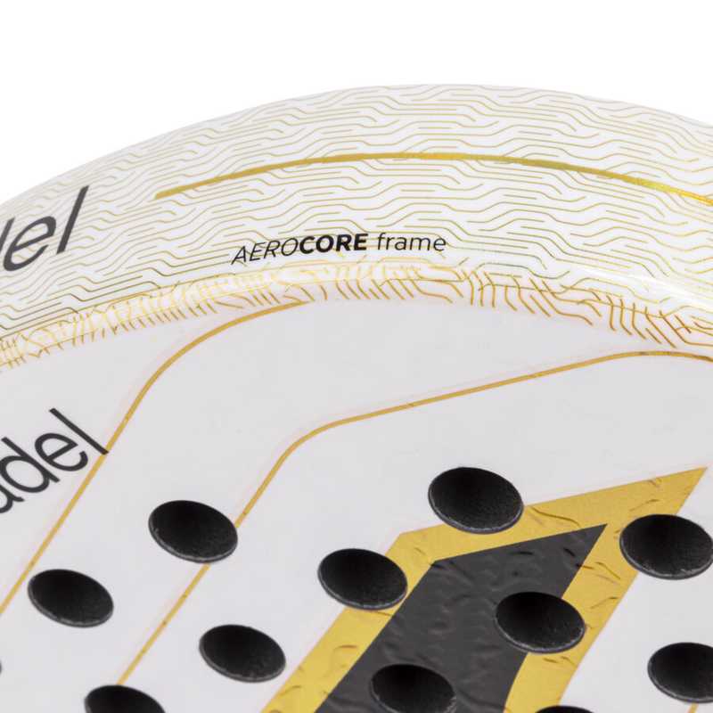Joma Slam Pro Iconic Padel Racket - White/Gold - main image