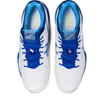 Asics Mens Court FF Novak Tennis Shoes - White/Tuna Blue - main image