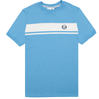 Sergio Tacchini Mens Master Crew Neck T-Shirt Azure Blue/Gardenia - main image