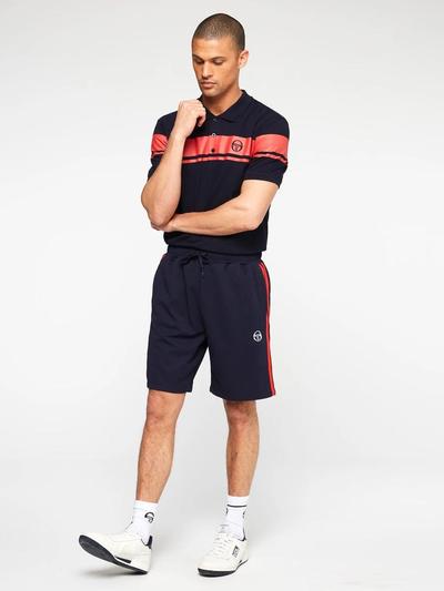 Sergio Tacchini Mens Pietrapertosa Tennis Shorts - Navy/Red