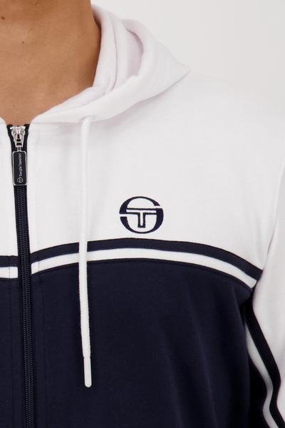 Sergio Tacchini Mens Young Line Hoodie - White/Navy