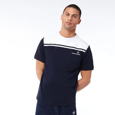 Sergio Tacchini Mens Young Line Pro Tennis Tee - Navy/White - main image