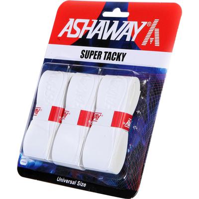 Ashaway Super Tacky Overgrips (Pack of 3) - White/Blue - main image