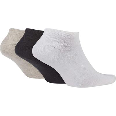 Nike Dry Lightweight No-Show Socks (3 Pairs) - Grey/White/Black