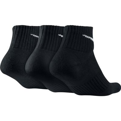 Nike Cotton Half-Cushion Quarter Trainer Liner Socks (3 Pairs) - Black - main image