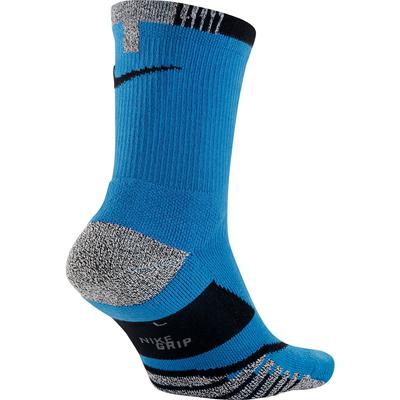 Nike Grip Elite Crew Tennis Socks (1 Pair) - Light Photo Blue ...