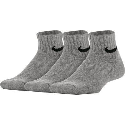 Nike Kids Performance Cushioned Quarter Tennis Socks (3 Pairs) - Grey - main image