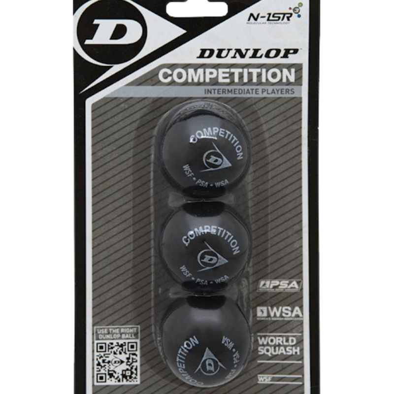 Dunlop Competition Squash Balls - (3 Ball Pack) - main image