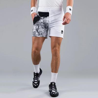 Hydrogen Mens Spray Tech Tennis Shorts - White/Black - main image