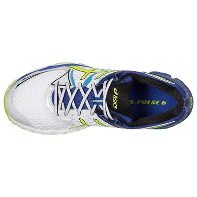 Asics Mens GEL-Pulse 6 Running Shoes - White/Yellow/Blue - main image