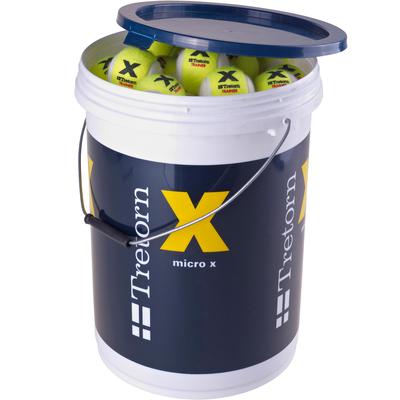 Tretorn Micro-X Trainer Yellow/White Tennis Balls - 6 Dozen Bucket