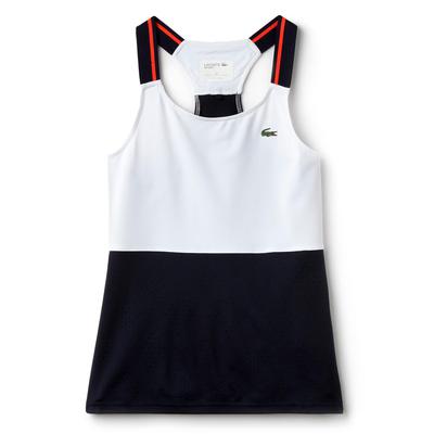 Lacoste Womens Tennis Tank Top - White/Navy
