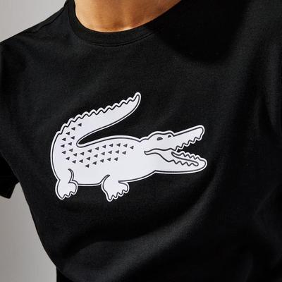 Lacoste Mens 3D Print T-Shirt - Black/White