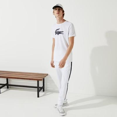Lacoste Mens 3D Print T-Shirt - White/Navy Blue - main image