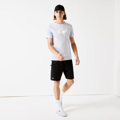 Lacoste Mens 3D Print T-Shirt - Grey Chine/White - main image
