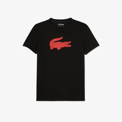Lacoste Mens 3D Print T-Shirt - Black/Red - main image