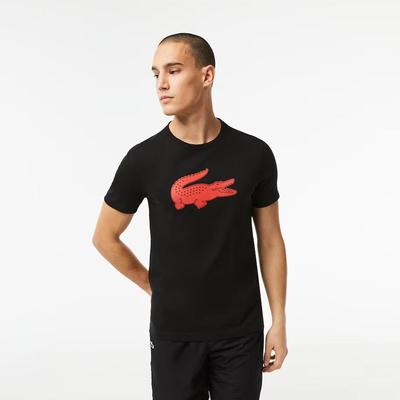 Lacoste Mens 3D Print T-Shirt - Black/Red - main image