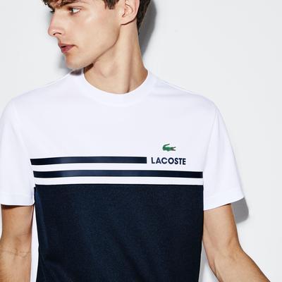 Lacoste Mens Technical Polo Top - White/Navy Blue - main image