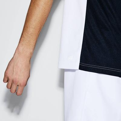 Lacoste Mens Technical Polo Top - White/Navy Blue