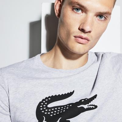 Lacoste Mens Crocodile Technical Jersey T-Shirt - Grey Chine - main image