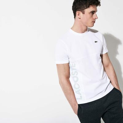 Lacoste Mens Crew Neck T-Shirt - White/Woodland Green - main image