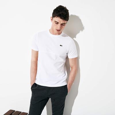 Lacoste Mens Crew Neck T-Shirt - White/Woodland Green - main image