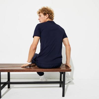 Lacoste Mens Sport Printed Cotton Blend T-Shirt - Navy Blue/White - main image
