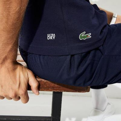 Lacoste Mens Sport Printed Cotton Blend T-Shirt - Navy Blue/White - main image