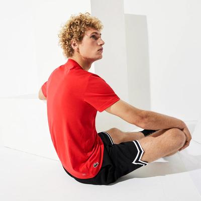 Lacoste Mens Sport Printed Cotton Blend T-Shirt - Red/Black - main image