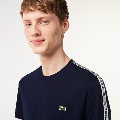 Lacoste Mens Logo Stripe T-Shirt - Navy - main image