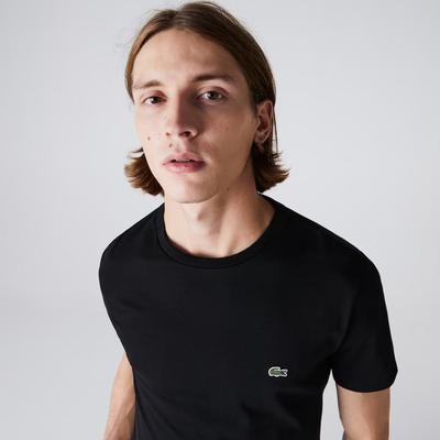 Lacoste Mens Crew Neck T-Shirt - Black