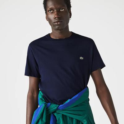 Lacoste Mens Crew Neck T-Shirt - Navy Blue