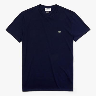 Lacoste Mens Crew Neck T-Shirt - Navy Blue