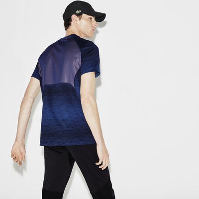 Lacoste Sport Mens Crew Neck Jersey T-Shirt - Black/Ocean - main image