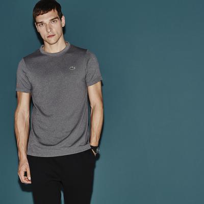 Lacoste Mens Micro-Striped Jersey T-Shirt - Silver Chine - main image
