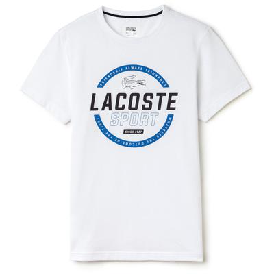 Lacoste Sport Mens Jersey Tennis Tee - White/Ink
