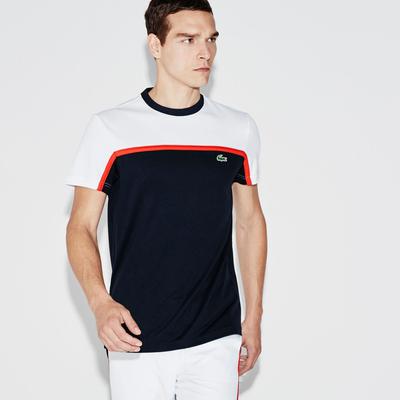 Lacoste Sport Mens Tennis Tee - White/Navy - main image