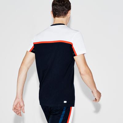 Lacoste Sport Mens Tennis Tee - White/Navy - main image