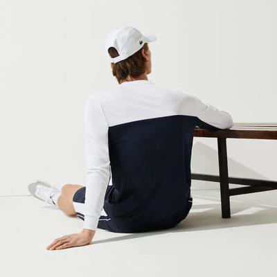 Lacoste Mens Breathable Tennis Long Sleeve Top - Navy/White - main image