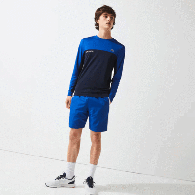 Lacoste Mens Breathable Tennis Long Sleeve Top - Blue/Navy Blue - main image