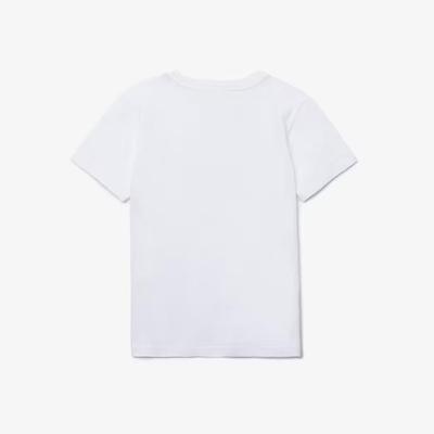 Lacoste Boys Crew Neck T-Shirt - White - main image