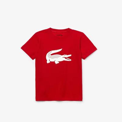 Lacoste Boys Croc T-Shirt - Red/White - main image