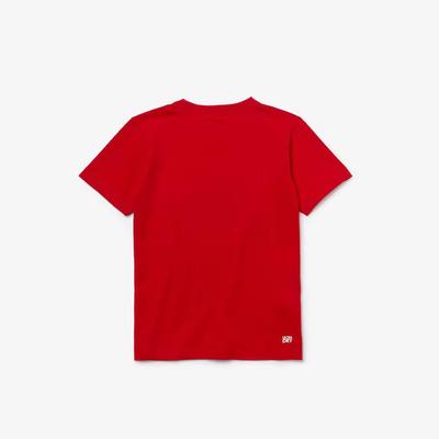 Lacoste Boys Croc T-Shirt - Red/White