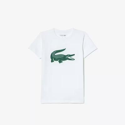 Lacoste Boys Croc T-Shirt - White/Green