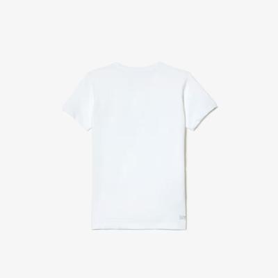 Lacoste Boys Croc T-Shirt - White/Green - main image