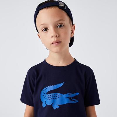 Lacoste Boys Croc T-Shirt - Navy Blue (2023) - main image