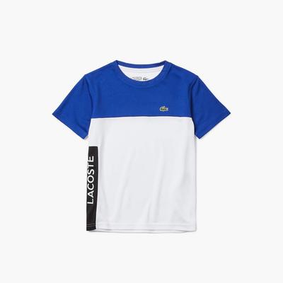 Lacoste Boys Sport Colourblock T-Shirt - Blue/White/Black