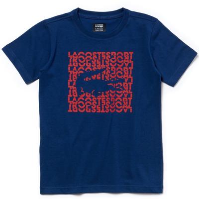 Lacoste Sport Boys Tech T-Shirt - Marino/Red - main image