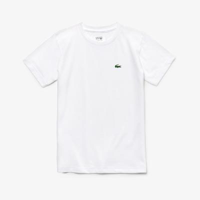 Lacoste Boys Colourblock Tennis Tee - White - main image