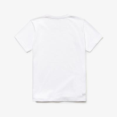 Lacoste Boys Colourblock Tennis Tee - White - main image